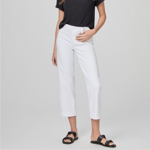 Paige Nellie Cropped Jeans in Crisp White - Picture 5 of 14